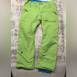 Aperture Lime Green Ski Pants